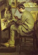 Haga click para ver la imagen ampliada frederic bazille at his easel.jpg